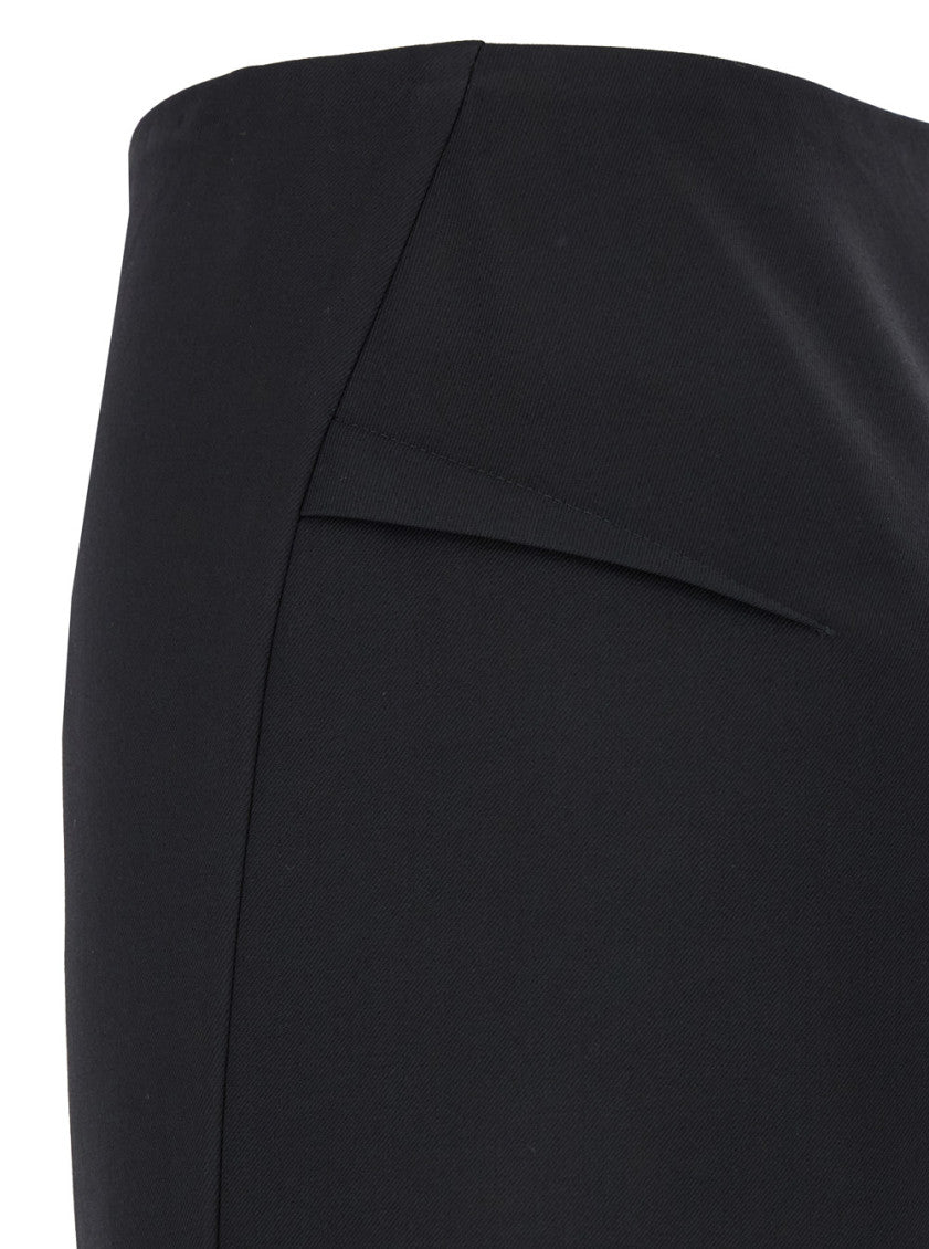 Black Asymmetric Pencil Skirt 2