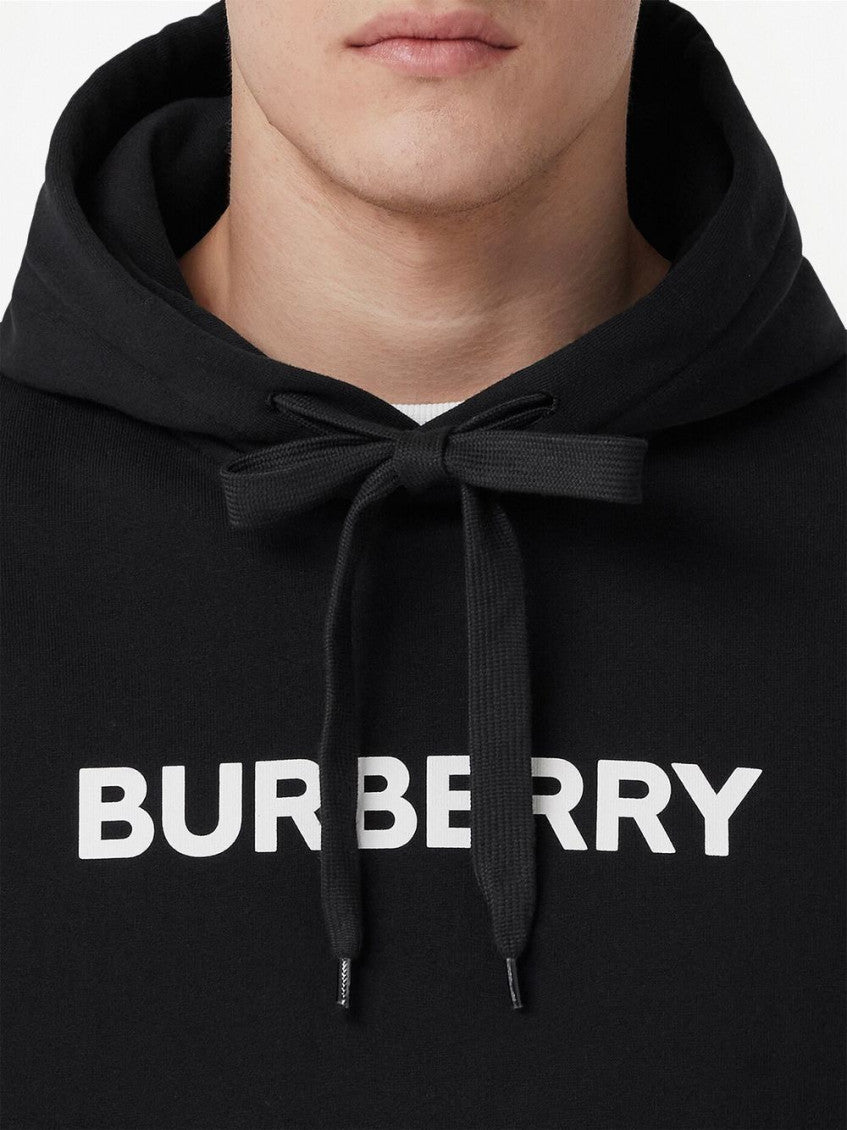 Black Logo Print Hoodie 2