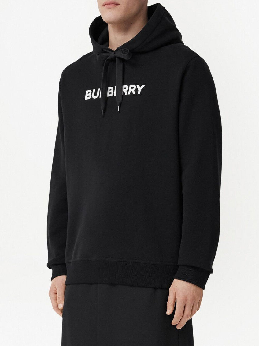 Black Logo Print Hoodie 3