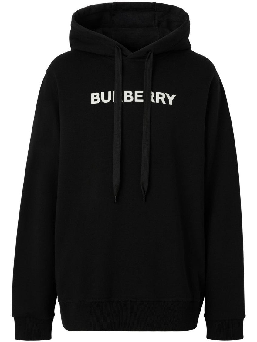 Black Logo Print Hoodie 5