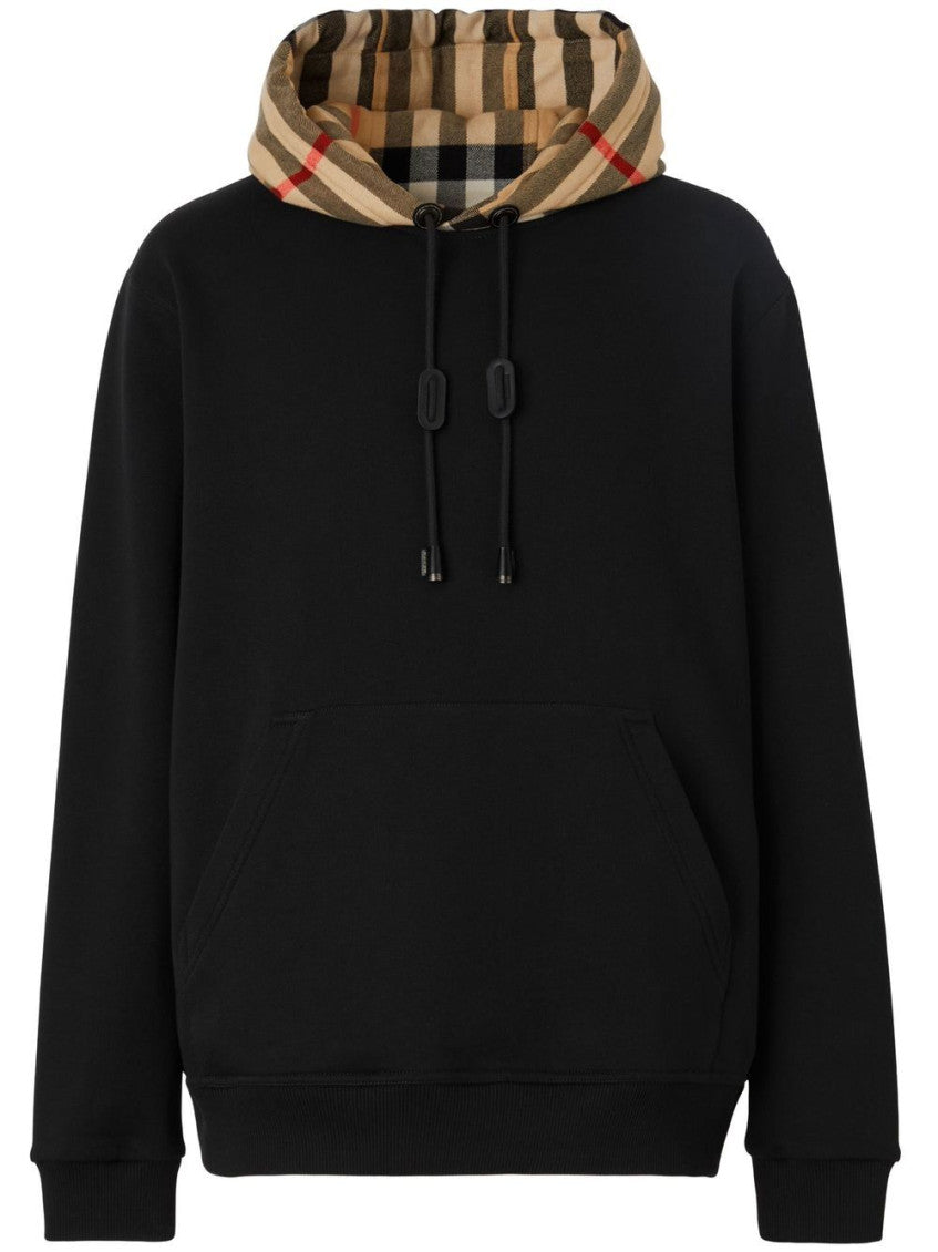 Black Check Hood Hoodie 1