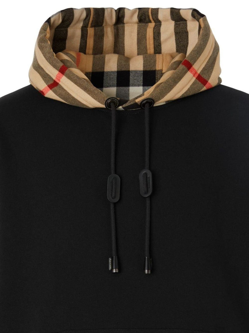 Black Check Hood Hoodie 3