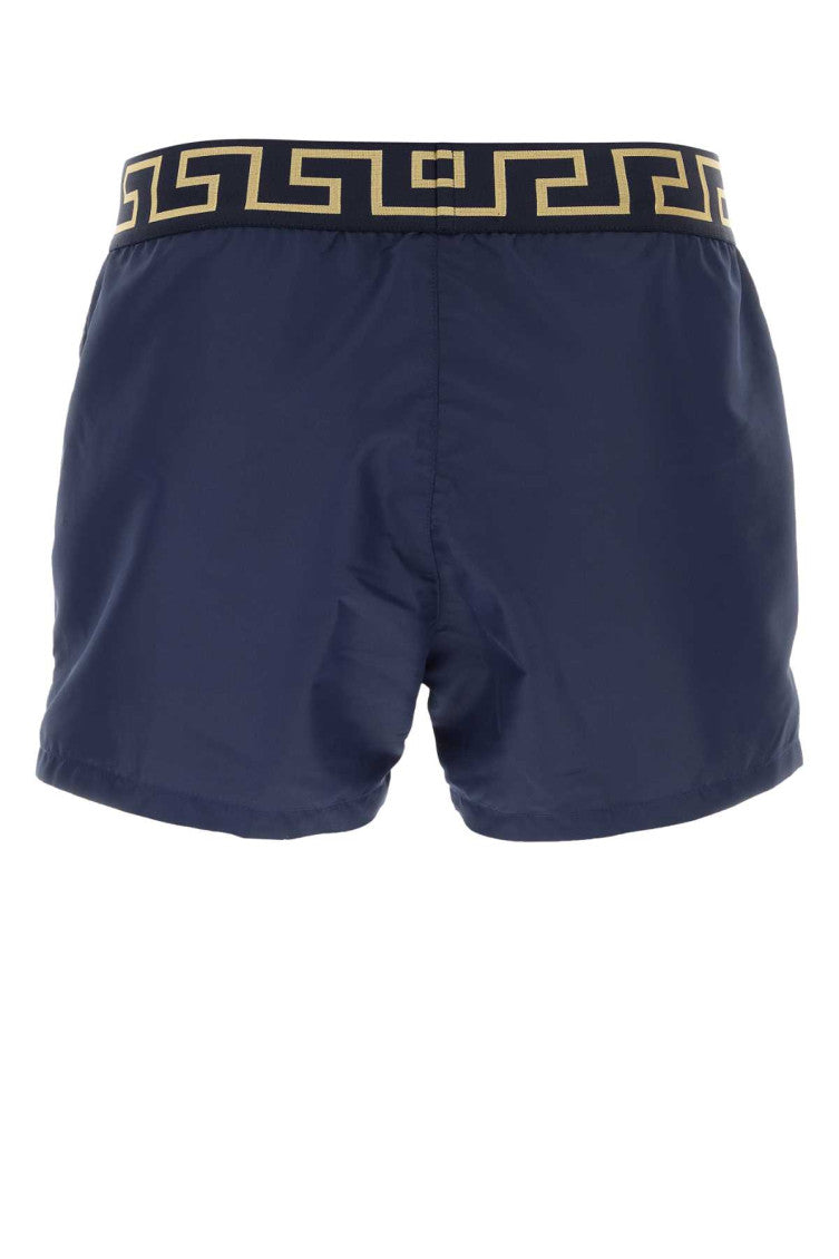 Blue polyester swimming shorts 2