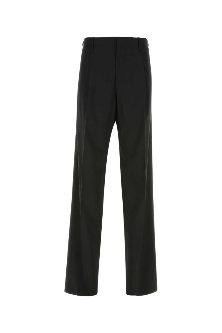 Black stretch wool pant 1