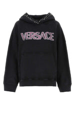 Black cotton oversize sweatshirt  1