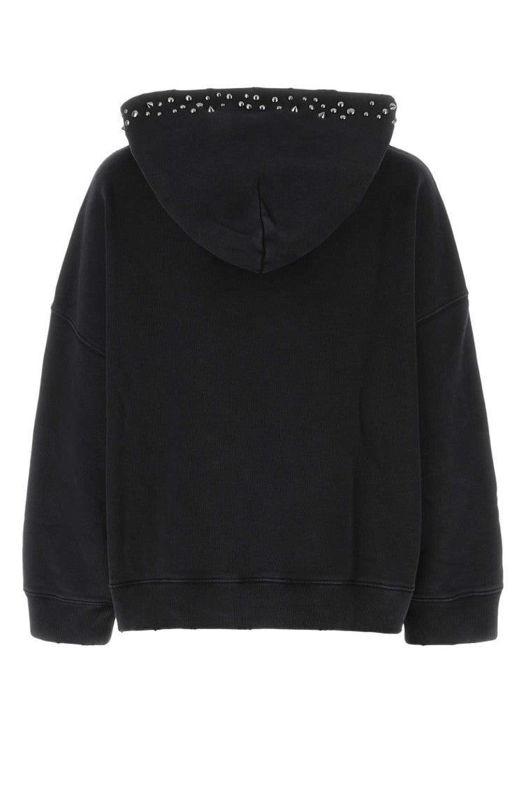 Black cotton oversize sweatshirt  2
