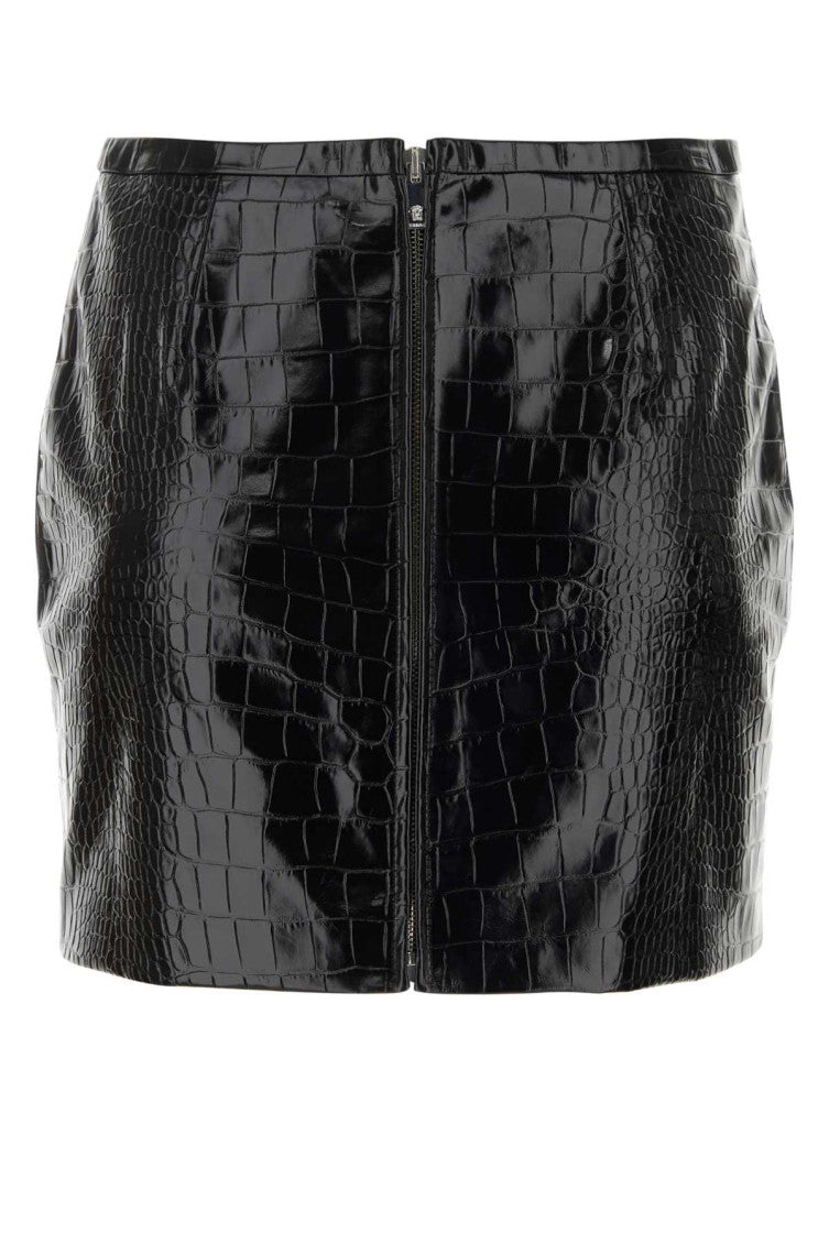 Black Leather Mini Skirt 2