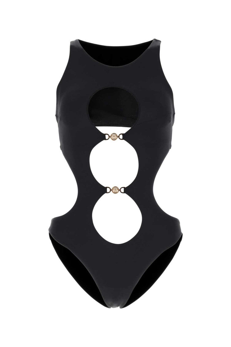 Black stretch nylon trikini  1
