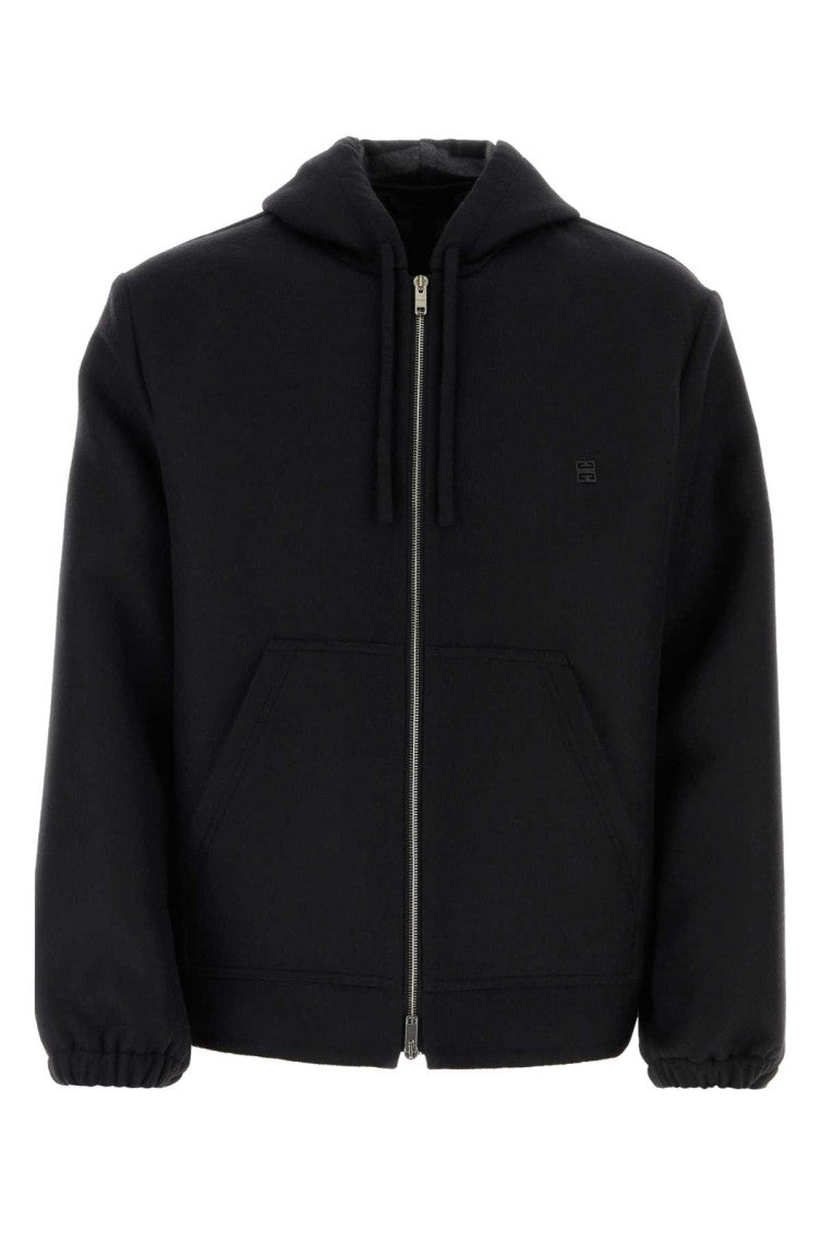 Black wool blend sweatshirt 1