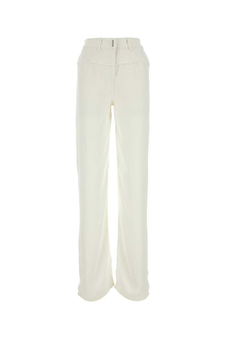 Ivory Viscose Denim Jeans 1