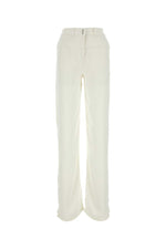 Ivory Viscose Denim Jeans 1