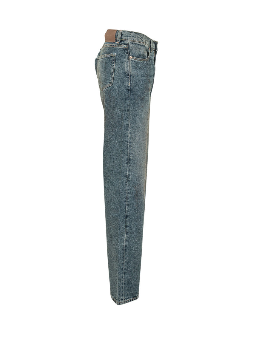 Blue Mid Rise Jeans 3