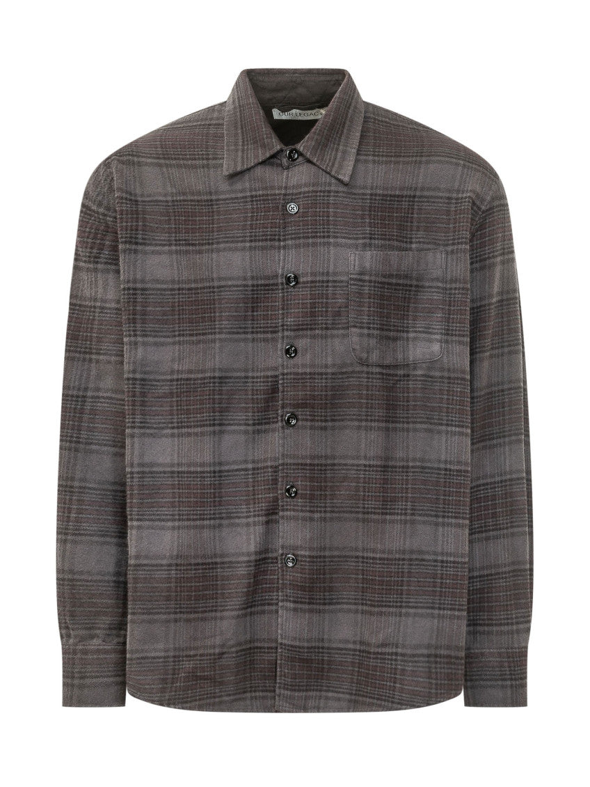 Grey Relaxed Plaid Shirt 1
