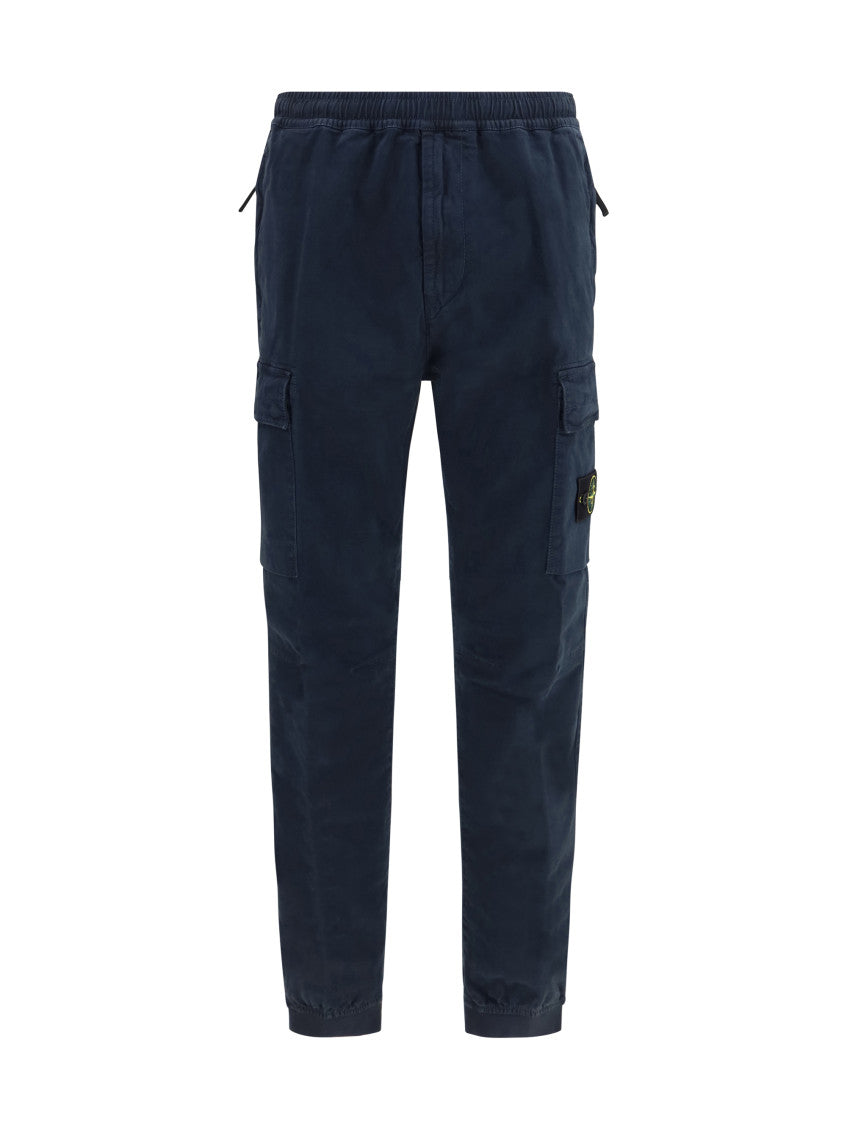 Blue Tapered Cargo Pants 1