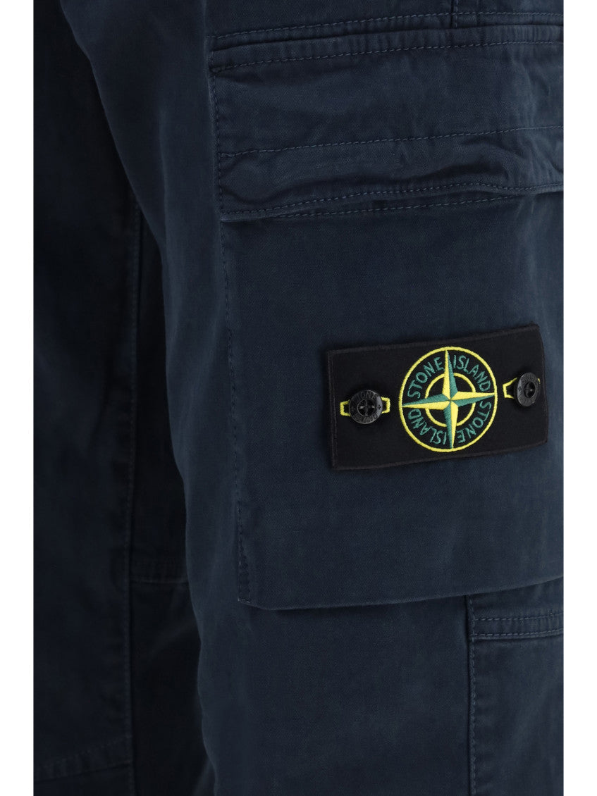Blue Tapered Cargo Pants 3