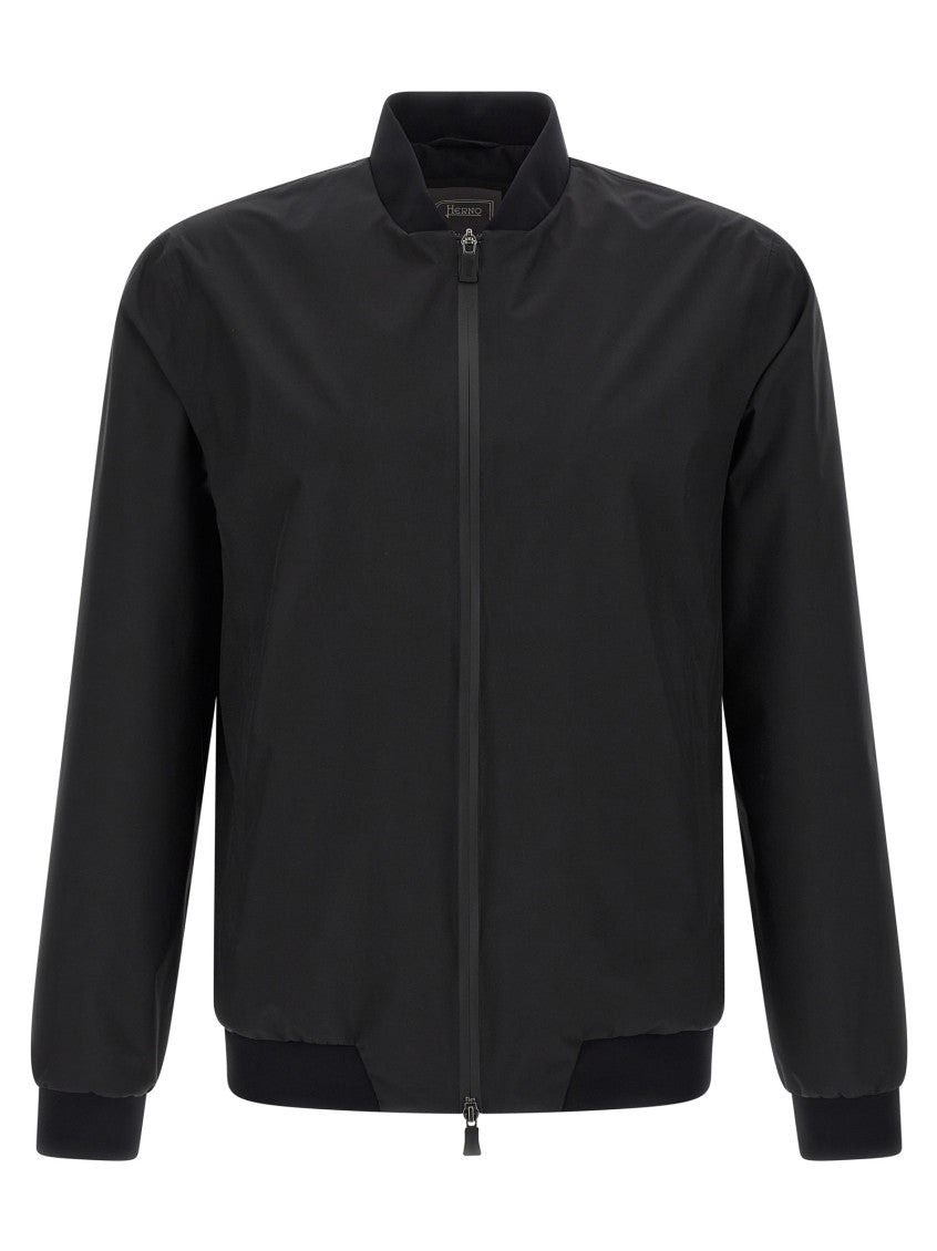 Black Zip-Up Bomber Jacket 1