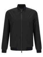 Black Zip-Up Bomber Jacket 1