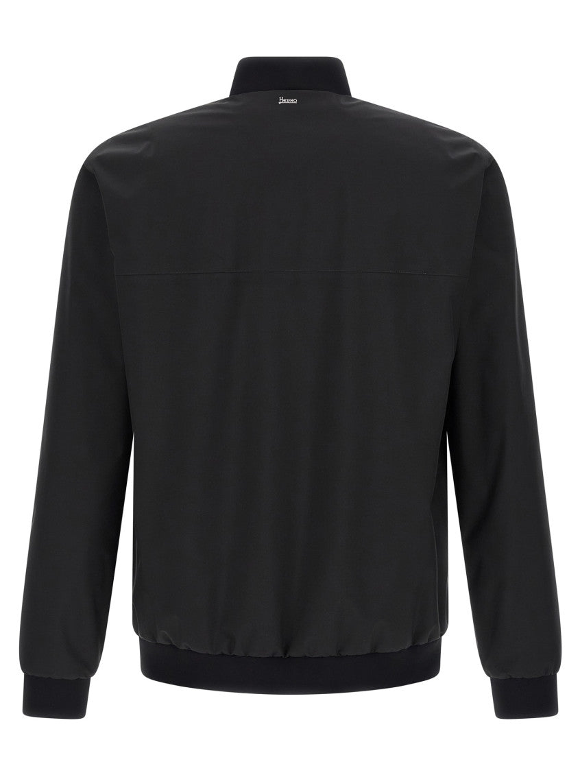 Black Zip-Up Bomber Jacket 2