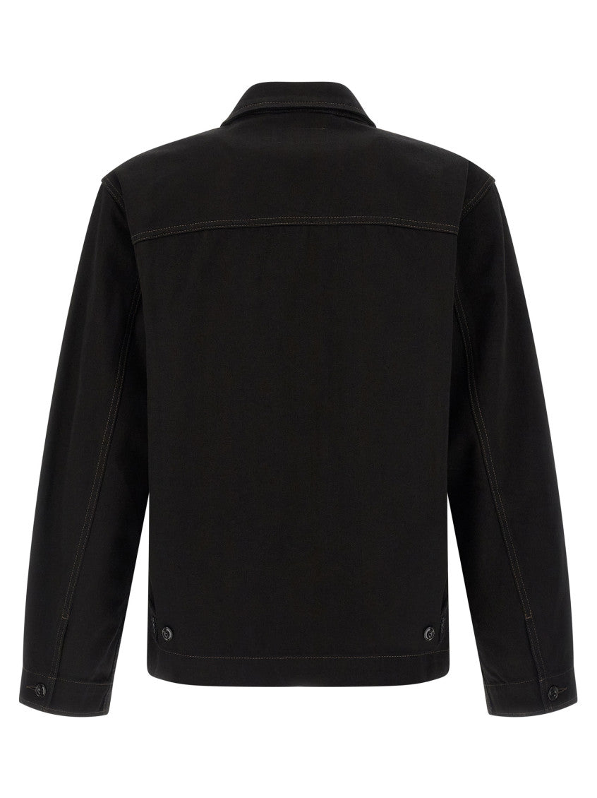 Black Solid Shirt Jacket 2