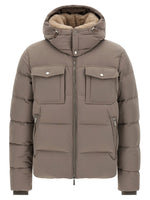 Grey Quilted Hood Jacket 1