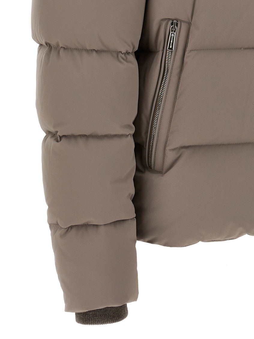 Grey Quilted Hood Jacket 4