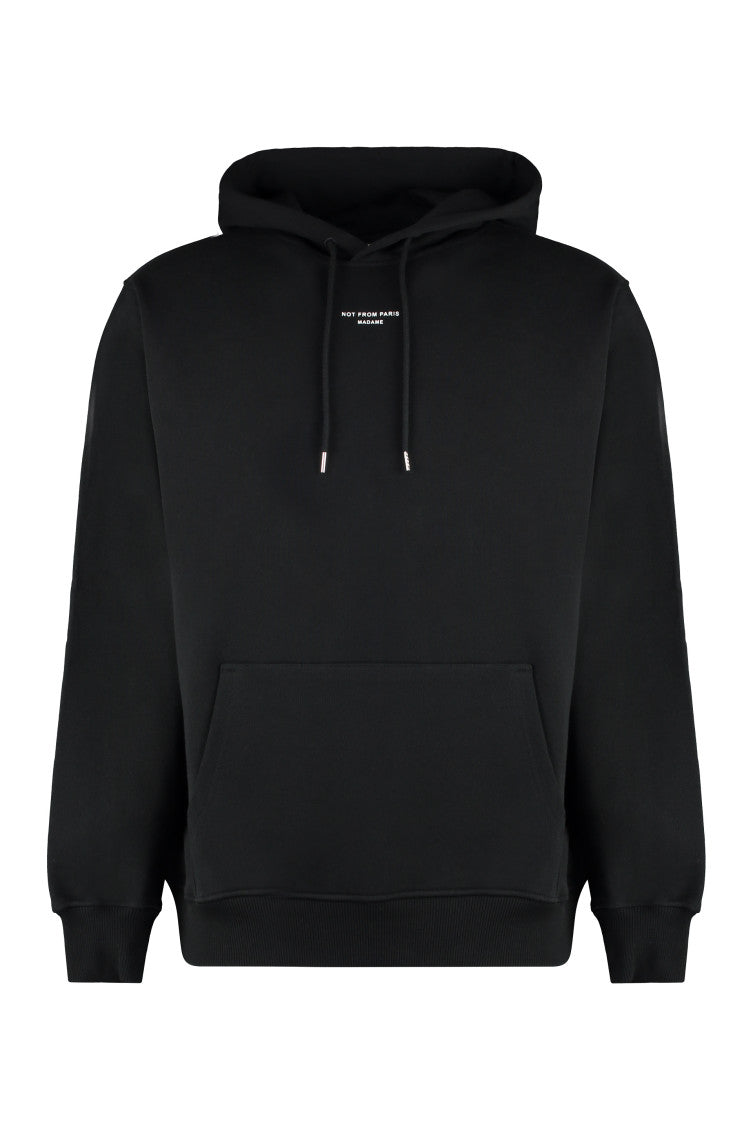 Black Regular Printed Hoodie 1