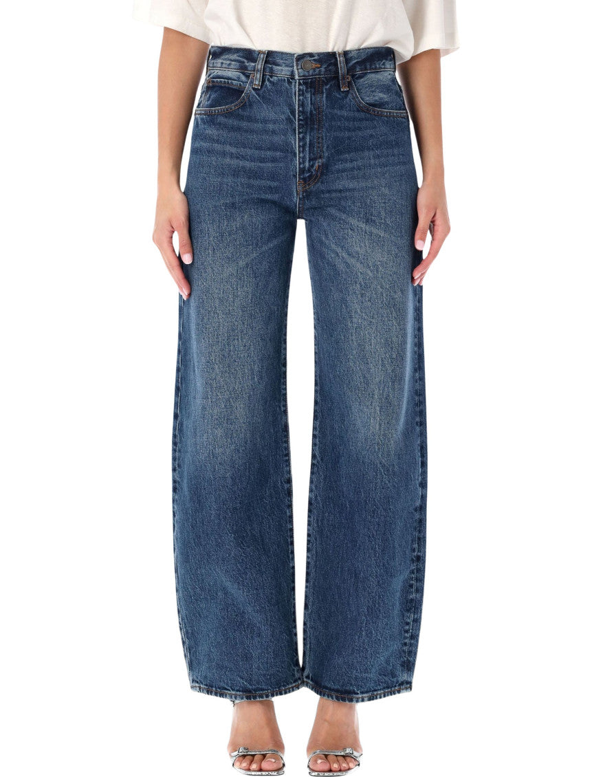 Blue Straight High Rise Jeans 1