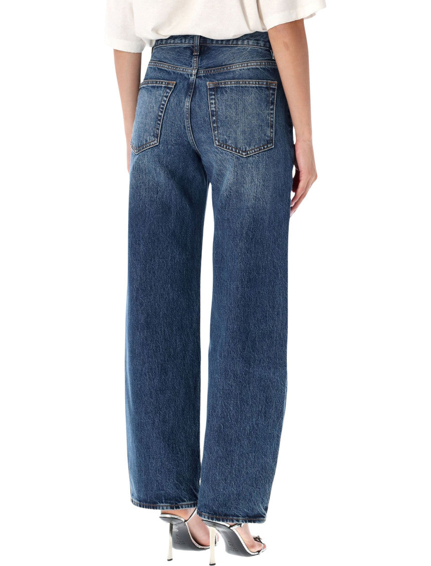 Blue Straight High Rise Jeans 2