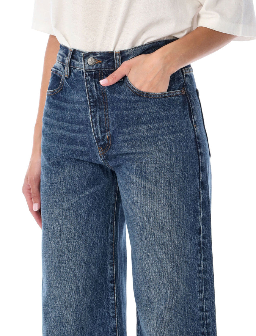 Blue Straight High Rise Jeans 3