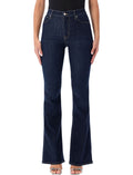 Dark Blue Flared High Rise Jeans 1