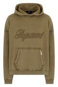 Khaki Embroidered Logo Hoodie 1