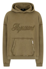 Khaki Embroidered Logo Hoodie 1