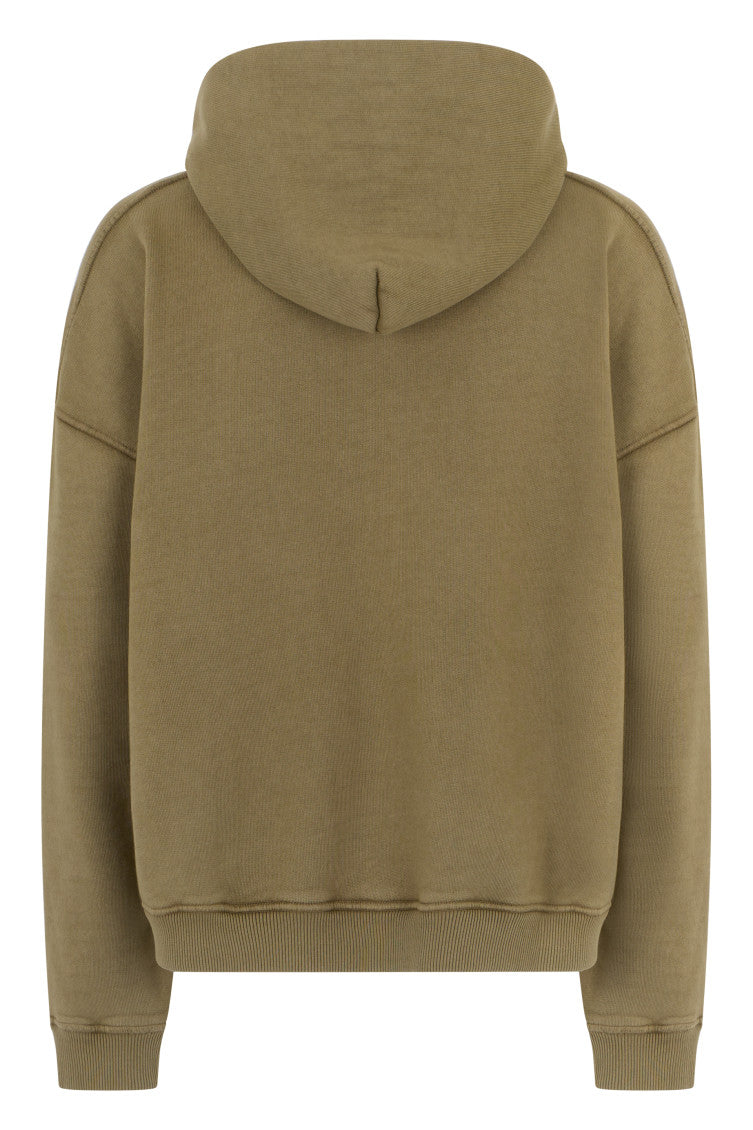 Khaki Embroidered Logo Hoodie 2