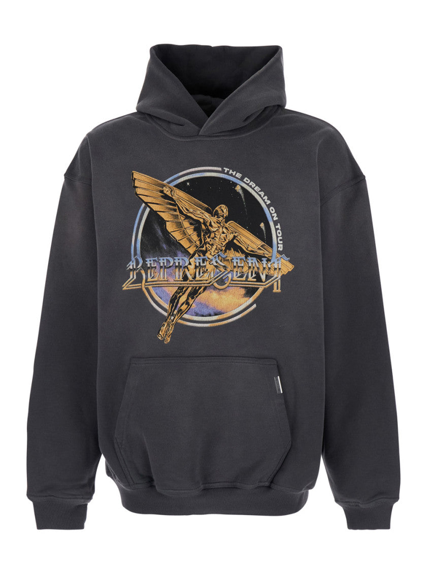 Grey Graphic Logo Hoodie 1