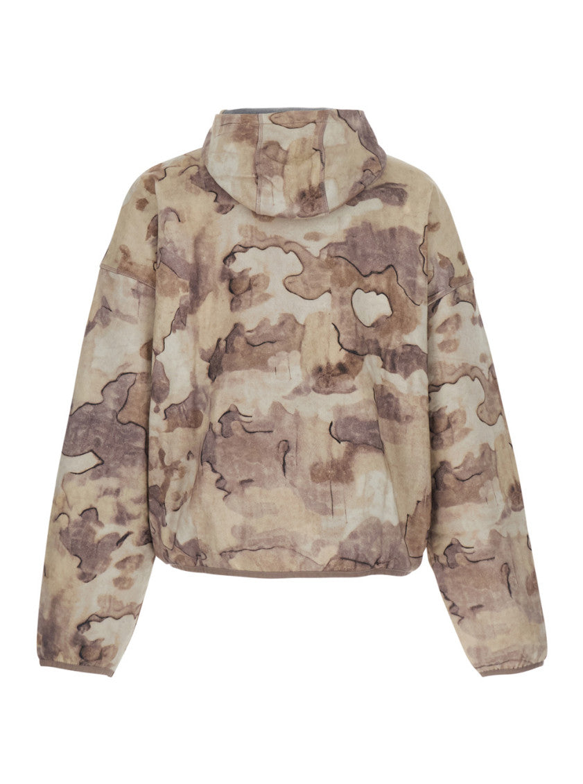 Beige Camo Zip-Up Hoodie 2