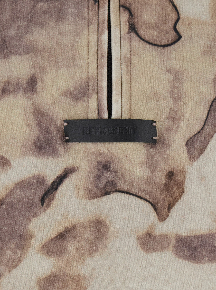 Beige Camo Zip-Up Hoodie 3