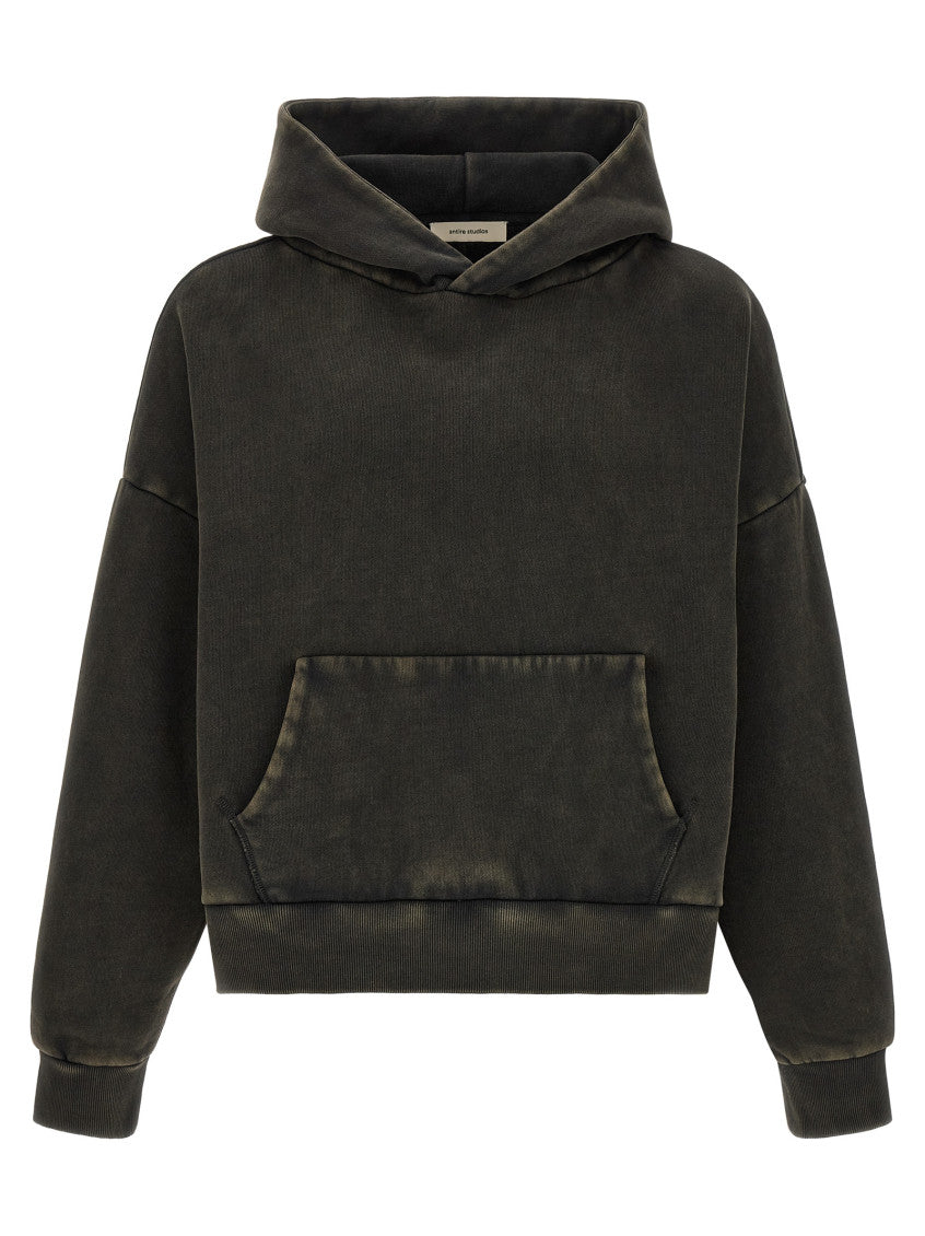 Black Relaxed Solid Hoodie 1