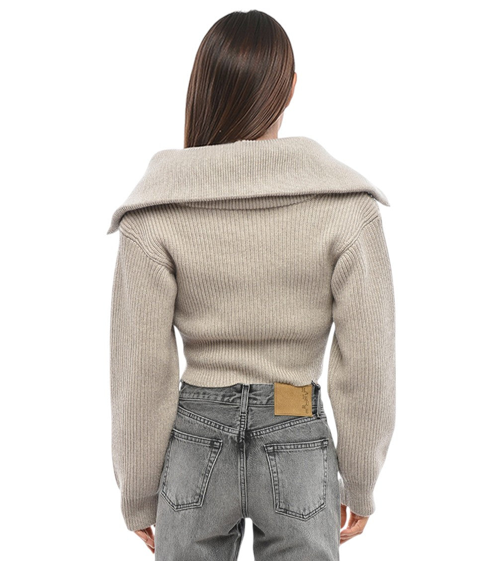 Grey Knitted Turtle Neck Sweater 2