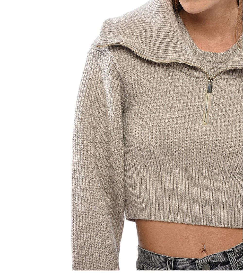 Grey Knitted Turtle Neck Sweater 3