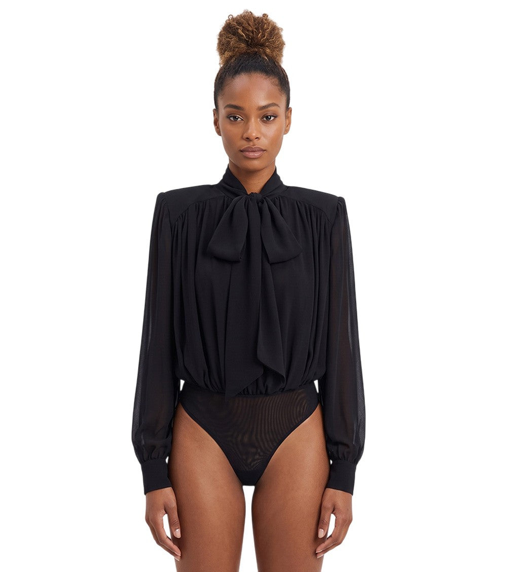 Black Slim Solid Body Shirt 2