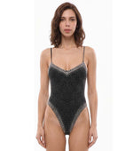 Black Embellished Swimwear 1