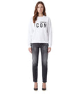 White Graphic Crew Neck Sweatshirt 1
