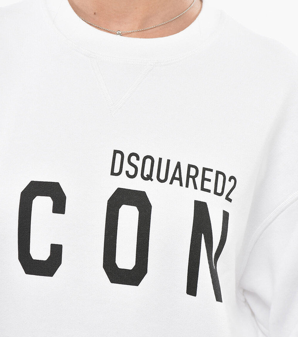 White Graphic Crew Neck Sweatshirt 3