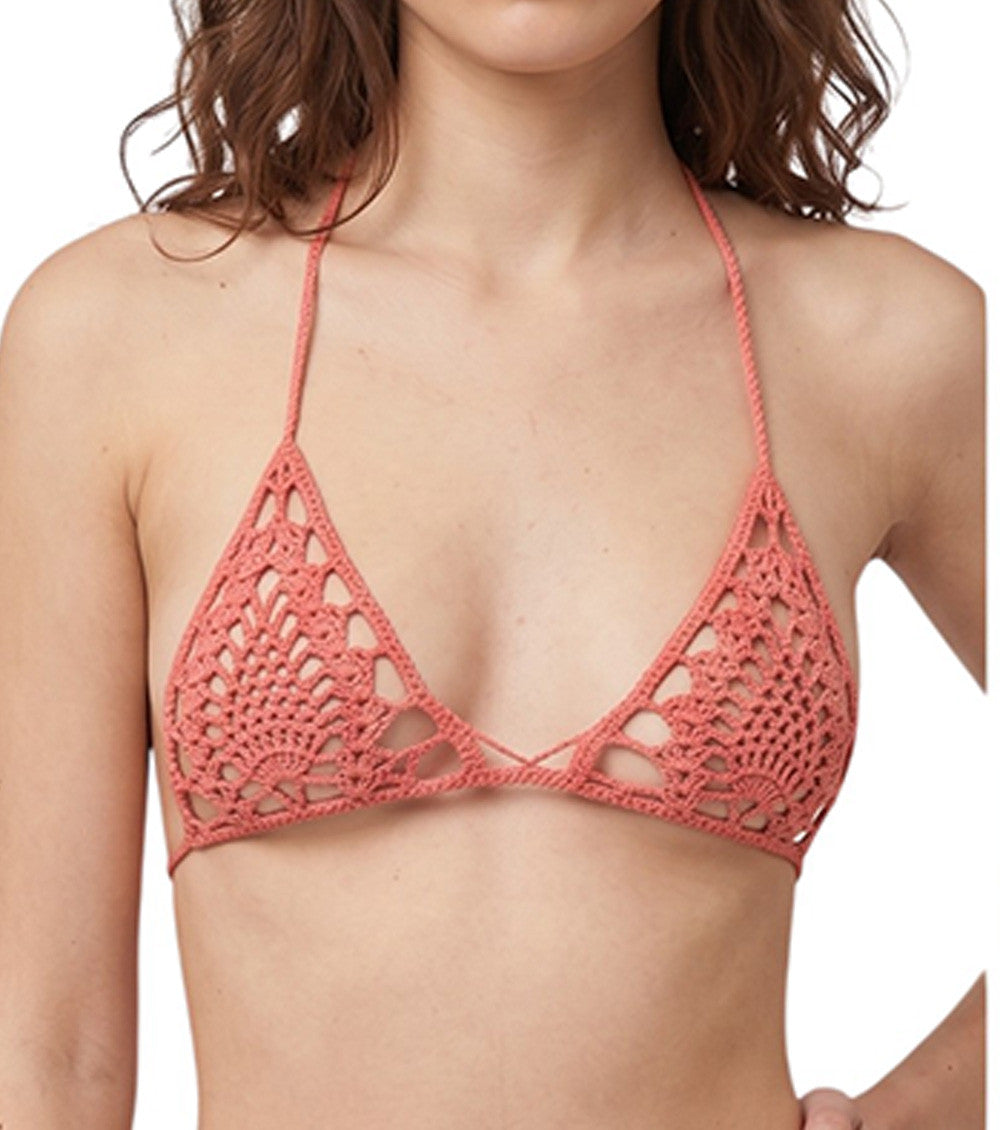 Pink Crochet Bikini Top Swimwear 1
