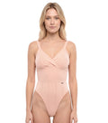 Pink Textured Swimwear 1