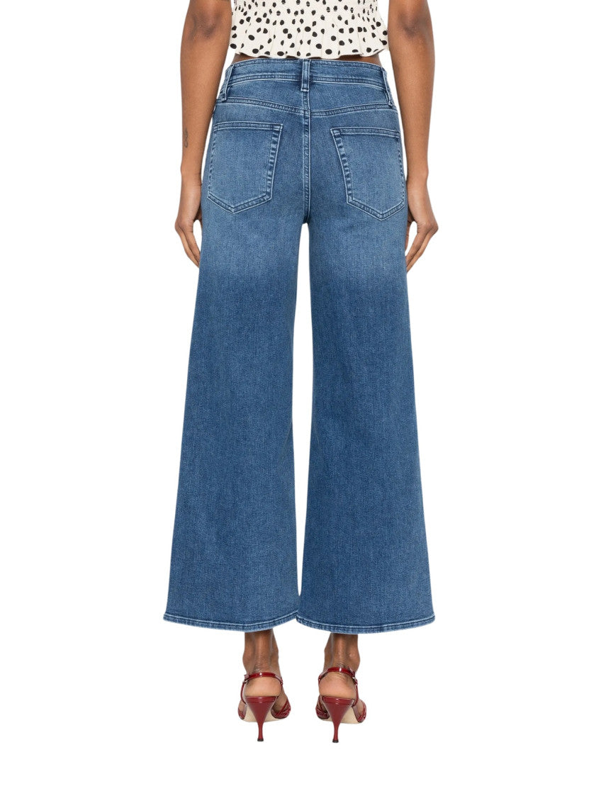 Blue Flared High Rise Jeans 2