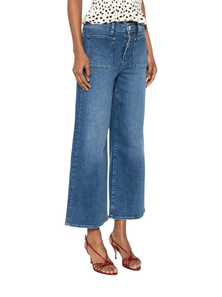 Blue Flared High Rise Jeans 3