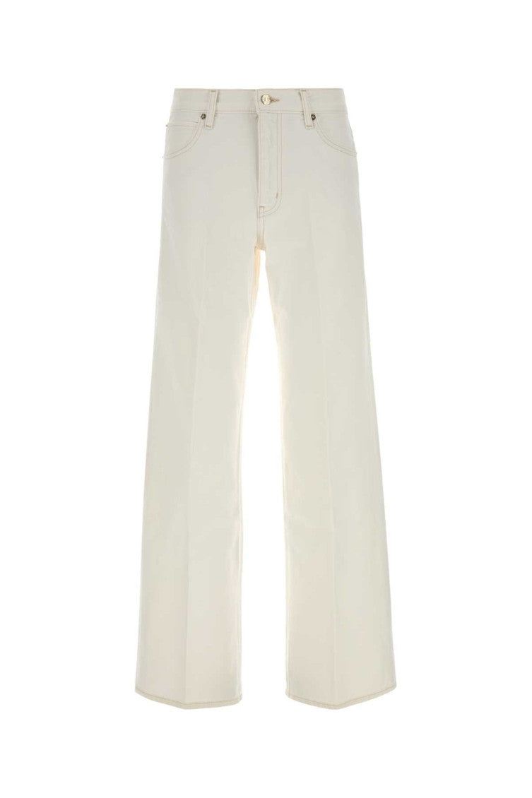 White Flared High Rise Jeans 1