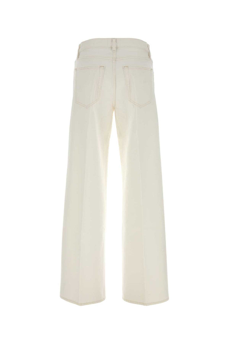 White Flared High Rise Jeans 2