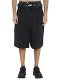 Black Loose Solid Shorts 1